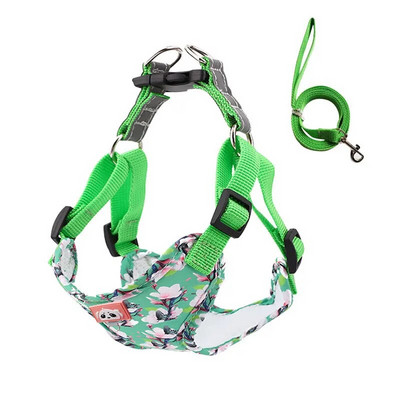 Reguliuojami diržai šuniui be įtempimo miela katė minkštų vaikščiojimo pavadėlių rinkinys augintinio šuns liemenės liemenė Teddy Beagle tinka mažiems ir med.