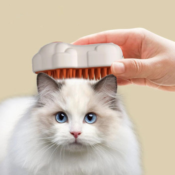 3 в 1 Cat Steam Brush Мултифункционална Steamy Pet Hair Brush Акумулаторна четка за парна грижа за дълго/късокосмести котки
