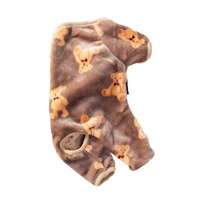 Mielas meškiukas augintinio pliušinės pižamos rudens žieminiai šunų drabužiai mažiems ir vidutiniams šunims katėms šiltas kombinezonas Buldogo čihuahua šuniuko apranga