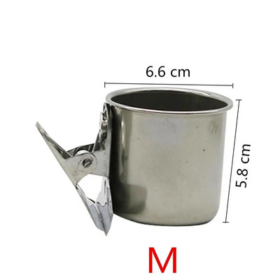 Naujas metalinis paukščių lesyklėlė Maistas Vandens šėrimo dubuo naminiams gyvūnėliams narvelio segtukas puodelio dozatorius naminių gyvūnėlių reikmenys Papūgos gertuvės reikmenys 1vnt