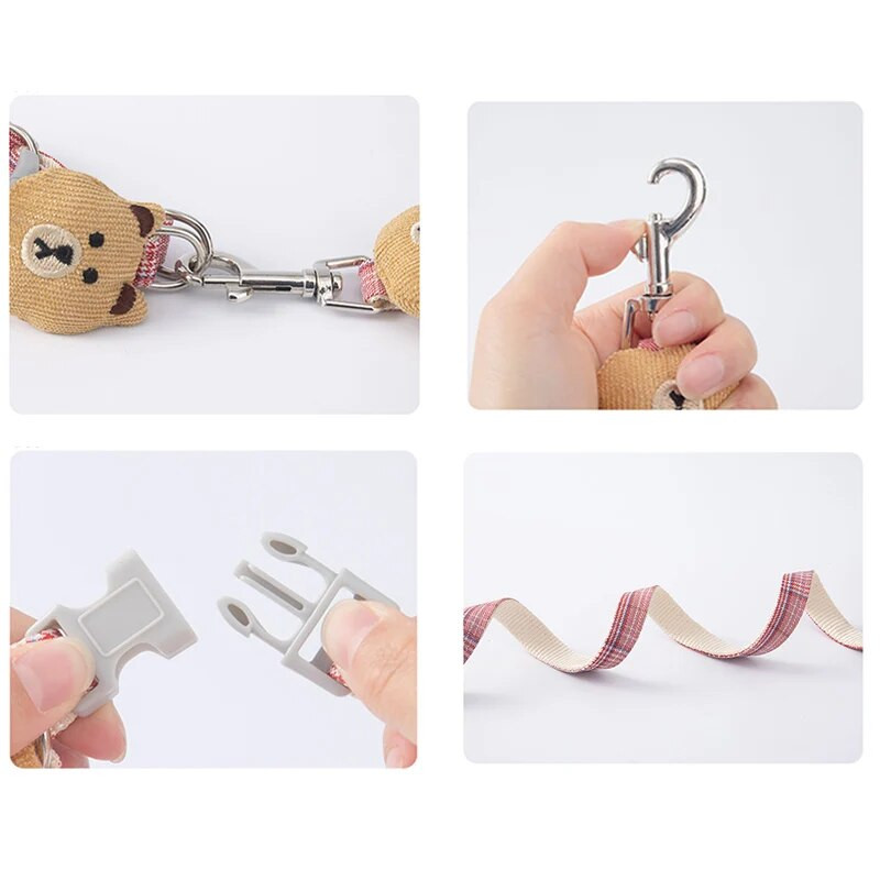 Naminių kačių šunų diržų pavadėlis reguliuojamas liemenės antkaklis mažo vidutinio šuns šuniuko vaikščiojimui lauke Čihuahua terjero šuniuko priedai