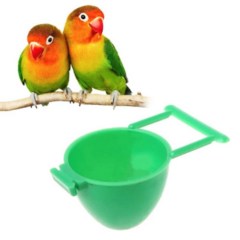 Хранилка за папагали за птици Държач за контейнери за плодове и яйца Клетка Висящи консумативи за домашни любимци HX6D