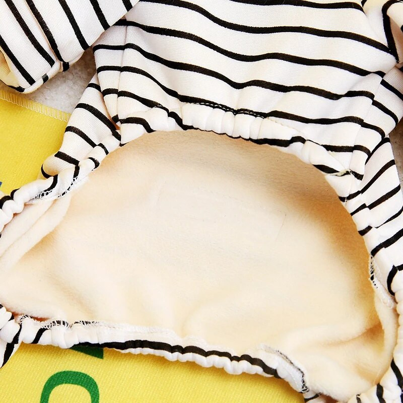 Ribad Koer Kassi Pidžaama Strips Hoodie Jumpsuit väikestele koertele Bichon Talvised Lemmikloomariided Must Oranž Pikkade Varrukatega Kutsika Pidžaama XL