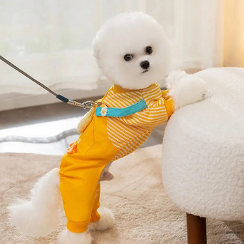 Νέα πολυτελή ρούχα για σκύλους Κοστούμια για κουτάβι Ριγέ φόρμα σκύλου Ρούχα για κατοικίδια για σκύλους Φούτερ Chihuahua French Bulldog Dog Romper