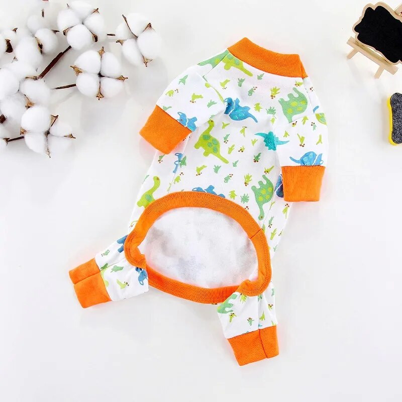 Haine pentru câini pentru câini de talie mică Salopete de modă pentru câini Pijamale pentru cățeluși cu imprimeu drăguț Salopete pentru pisici din bumbac moale Haina pentru chihuahua