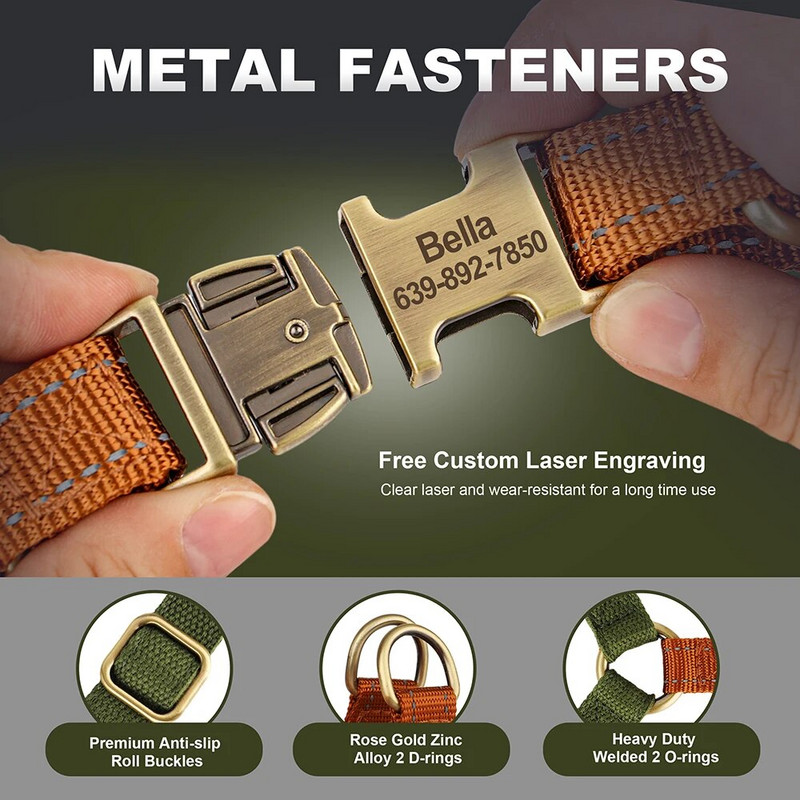 Új egyedi kutyahám Fényvisszaverő nylon kutyahám Mellénymentes, gravírozott kisállatazonosító címke hám kis közepes méretű kutyáknak, mopszoknak