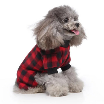 Χριστουγεννιάτικες πιτζάμες για σκύλους Χειμερινά ρούχα για σκύλους Ζεστές φόρμες για μικρόσωμους σκύλους Σκύλος για κουτάβι Chihuahua Pomeranian Jumpsuits