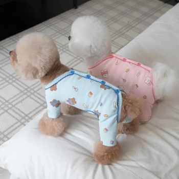 Χαριτωμένα χειμωνιάτικα βαμβακερά ρούχα για σκύλους με τετράποδα οικιακή περιτύλιξη κοιλιά κουτάβι Ρούχα γιλέκο για σκύλους Μπουφάν για ζευγάρια υπνοδωμάτια Ρούχα για κατοικίδια
