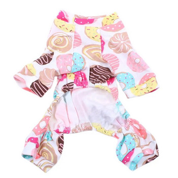 Small Dog Cat Floral JumpSuit Πιτζάμες Πουκάμισα Pet Puppy Nightshirt Παντελόνι για Σκύλους Γάτες Μικρές Μεσαίες