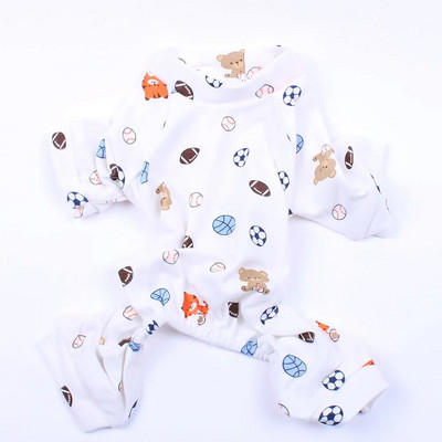 Mažas Šuo Katė Gėlėtas Kombinezonas Pižamos Marškinėliai Pet Puppy Naktiniai marškinėliai Šunims Katės Mažos Vidutinės