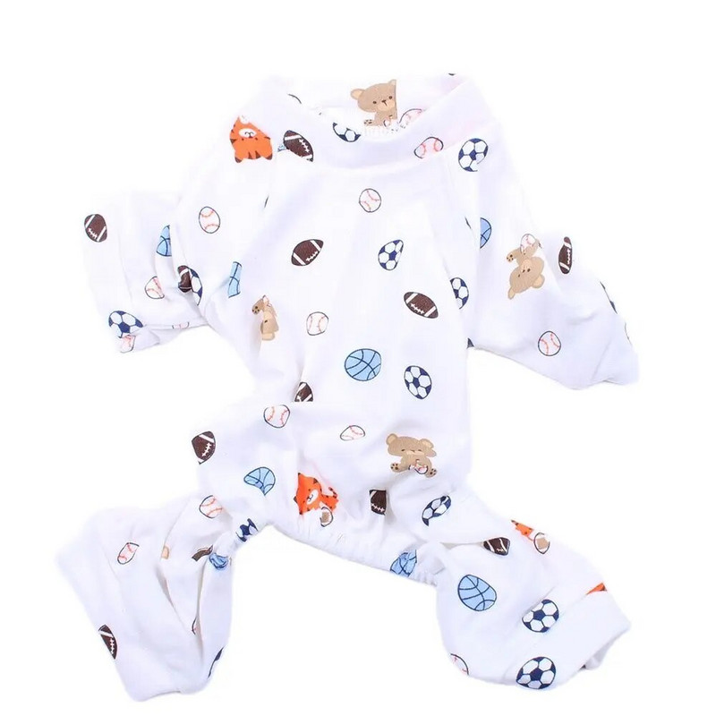 Mažas Šuo Katė Gėlėtas Kombinezonas Pižamos Marškinėliai Pet Puppy Naktiniai marškinėliai Šunims Katės Mažos Vidutinės