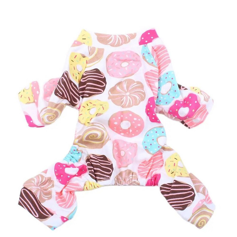 Mažas Šuo Katė Gėlėtas Kombinezonas Pižamos Marškinėliai Pet Puppy Naktiniai marškinėliai Šunims Katės Mažos Vidutinės