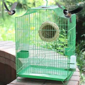 Συσκευή για ποτό 5 χρωμάτων Bird Cage Κρεμαστή Αντιπτωτική Αντιπτωτική Ημικυκλική Σχήμα Παπαγάλου Ταΐζεται Τροφή Περιστέρια Κύπελλο φαγητού με νερό