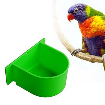 5 цвята Устройство за напитка в клетка за птици Висящо устройство против падане, устойчиво на пръски Корито за хранене на папагал с форма на полукръг Гълъби Купа за храна и вода Чаша