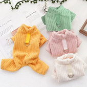 Žieminis šunų kombinezonas Tvirtas naminių gyvūnėlių drabužiai mažiems ir vidutiniams šunims Vilniniai šunų pižamos Onesie Miegrūnai Drabužiai šuniuko pižamos kostiumas L