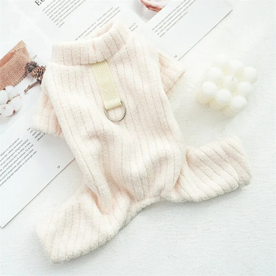 Žieminis šunų kombinezonas Tvirtas naminių gyvūnėlių drabužiai mažiems ir vidutiniams šunims Vilniniai šunų pižamos Onesie Miegrūnai Drabužiai šuniuko pižamos kostiumas L