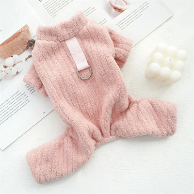 Žieminis šunų kombinezonas Tvirtas naminių gyvūnėlių drabužiai mažiems ir vidutiniams šunims Vilniniai šunų pižamos Onesie Miegrūnai Drabužiai šuniuko pižamos kostiumas L