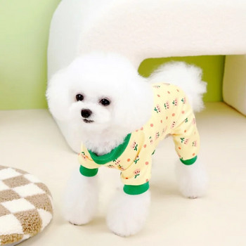 Φθινοπωρινές ολόσωμες φόρμες για σκύλους για κατοικίδια Πολυτελή ρούχα για σκύλους Ζεστές μαλακές πιτζάμες για κουτάβια Χαριτωμένη στάμπα για γάτες Φόρμες για κατοικίδια Ρούχα σκύλου Chihuahua