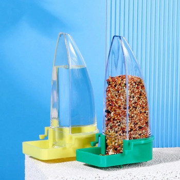 Parrots Feeder Bird Dispenser Box Μη διαρροή AutoFlowing Birds Food Container Εύκολη εγκατάσταση Αξεσουάρ κλουβιού Pet Birds B03E
