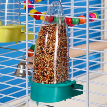 Parrots Feeder Bird Dispenser Box Μη διαρροή AutoFlowing Birds Food Container Εύκολη εγκατάσταση Αξεσουάρ κλουβιού Pet Birds B03E