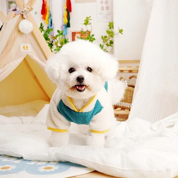 Ολόσωμη φόρμα για σκύλους κατοικίδιων ζώων Fleece φόρμες για σκύλους Χειμερινές ζεστές φόρμες για κουτάβια Fahsion γάτα πιτζάμες Χαριτωμένα μαλακά ρούχα για γατάκια Ρούχα Chihuahua