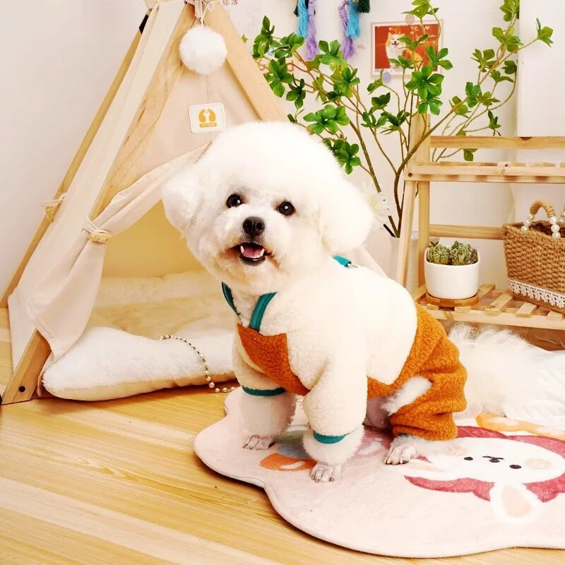 Naminių šunų kombinezonas Vilninis šunų kombinezonas žiemai, šiltas šuniuko kombinezonas Fahsion Cat pižama Mieli minkšti kačiuko komplektai Čihuahua drabužiai