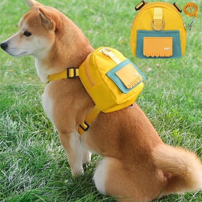 Isikupärastatud koerarakmed koos suupistekotiga väikestele koertele Shiba Inu Corgi Self Self Reguleeritavad lemmiklooma rakmed välitingimustes kasutatavad tarvikud