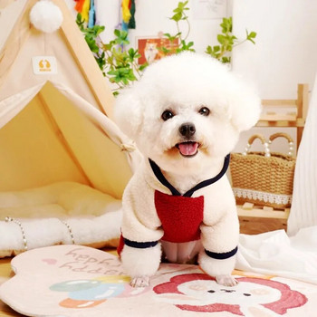 Ολόσωμη φόρμα για σκύλους κατοικίδιων ζώων Fleece φόρμες για σκύλους Χειμερινές ζεστές φόρμες για κουτάβια Fahsion γάτα πιτζάμες Χαριτωμένα μαλακά ρούχα για γατάκια Ρούχα Chihuahua