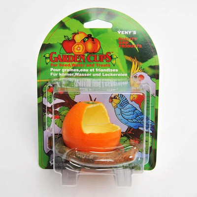 1 DB Papagáj etetőtál bilincstartóval Kreatív Gyümölcsforma Kisállat madarak Étel edény Papagájok Ketrec Kiegészítők Itató etető