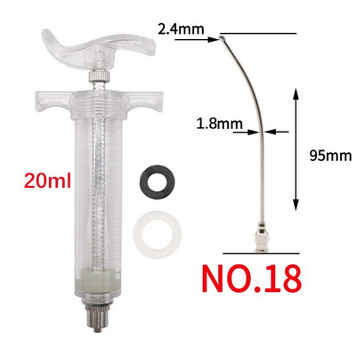 Etetési tenyésztési szondás terménytű papagáj galamb madár baromfi etető injekciós szerelvények 10 ml/20 ml madarak etetésére szolgáló fecskendők