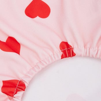 Pink Hearts Small Dog Pijamas Flutter μανίκι για την Ημέρα του Αγίου Βαλεντίνου Strechy Puppy Pjs Soft Onesie Ρούχα για γάτα Jumpsuit για καθημερινή χρήση