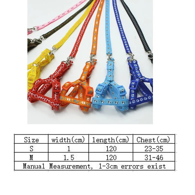 Ρυθμιζόμενο νάιλον γιλέκο και σετ λουριών για μικρούς σκύλους, λουρί για περπάτημα κατοικίδιων σε εξωτερικό χώρο, μπλε και ροζ