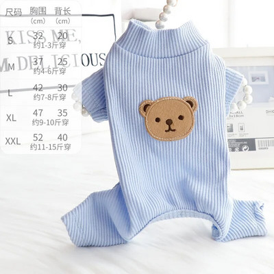 Pavasariniai ir rudeniniai drabužiai šunims apatiniai kombinezonai naminiams gyvūnėliams rūbai juostelės keturkojų namų apyvokos drabužiai mažiems šunims augintiniams pižamos