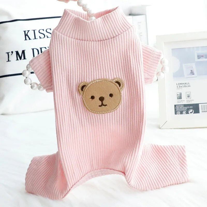 Pavasariniai ir rudeniniai drabužiai šunims apatiniai kombinezonai naminiams gyvūnėliams rūbai juostelės keturkojų namų apyvokos drabužiai mažiems šunims augintiniams pižamos