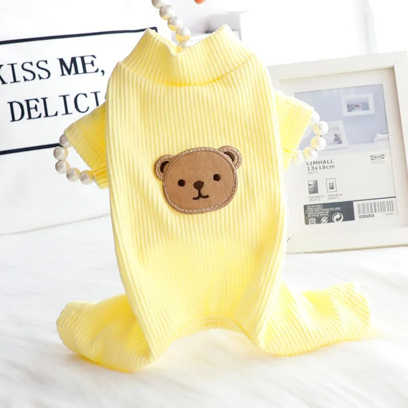 Pavasariniai ir rudeniniai drabužiai šunims apatiniai kombinezonai naminiams gyvūnėliams rūbai juostelės keturkojų namų apyvokos drabužiai mažiems šunims augintiniams pižamos