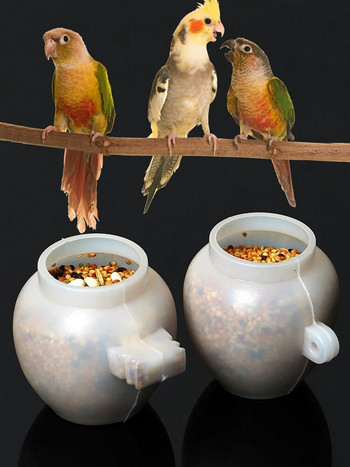 Αυτόματη τροφοδοσία πουλιών με προστασία από το πιτσίλισμα Αξεσουάρ κλουβιού πουλιών Δοχείο φαγητού Pigeons Parrot Feeding Cup Bowl Supplies