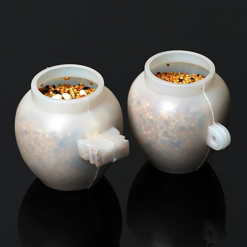 Αυτόματη τροφοδοσία πουλιών με προστασία από το πιτσίλισμα Αξεσουάρ κλουβιού πουλιών Δοχείο φαγητού Pigeons Parrot Feeding Cup Bowl Supplies