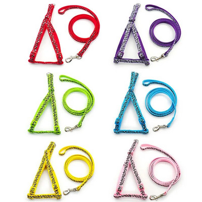 Madingi mažo šuns katės diržai pavadėlis reguliuojamas liemenės antkaklis šuniukas vaikščiojantis lauke čihuahua terjeras Šnaucerių šunų priedai