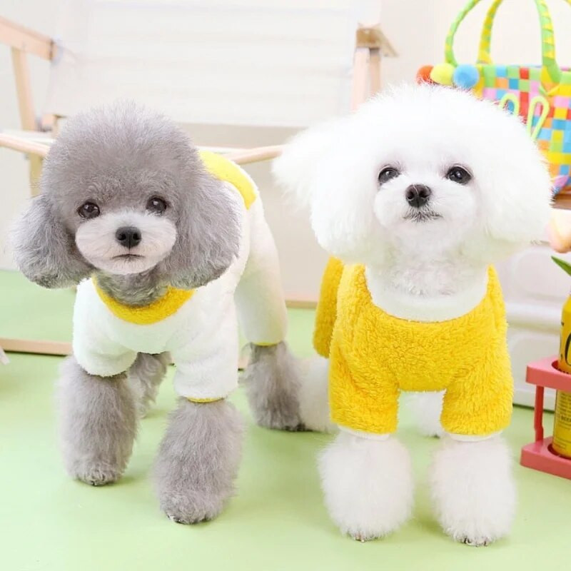 Kawaii šunų kombinezonas žiemos šuniukų naktiniai marškinėliai Onesies Šilti šunų drabužiai Mieli kačių kombinezonai Pet Pižama Čihuahua Drabužiai šunims Priedai
