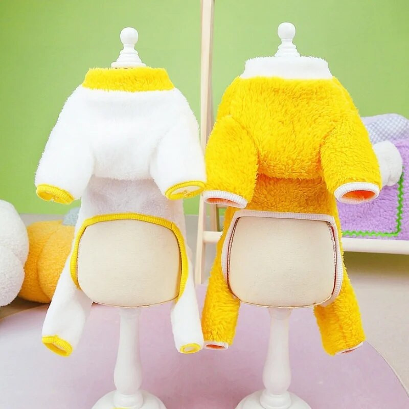 Kawaii šunų kombinezonas žiemos šuniukų naktiniai marškinėliai Onesies Šilti šunų drabužiai Mieli kačių kombinezonai Pet Pižama Čihuahua Drabužiai šunims Priedai