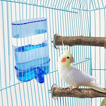 Διαφανές αυτόματο τροφοδότη πτηνών Μπολ Νερό στεγανό Αξεσουάρ κλουβιού κατοικίδιων ζώων με κλιπ για παπαγάλους σπίνους κοκτέιλς παπαγάλοι