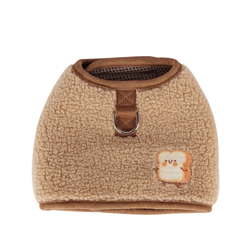 Mājdzīvnieku jēra vilnas zirglietas Apģērbu pavadas komplekts Ziemas silts Funkcionāls mājdzīvnieku pavadas Regulējama veste krūšu siksna Kucēns Traction kaķis kaķēns