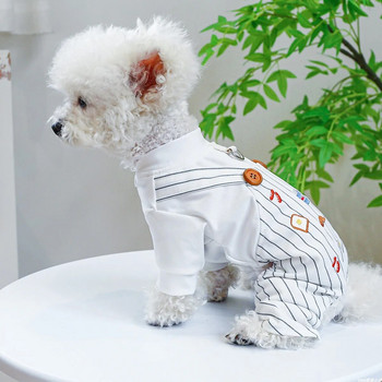 1PC Pet Apparel Dog Παντελόνι με λουράκι για άνοιξη και φθινόπωρο, ριγέ τετράποδα παντελόνι, πόρπη με κορδόνι για μικρούς μεσαίους σκύλους