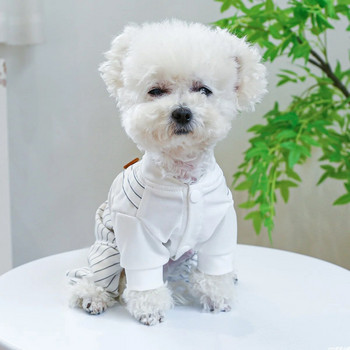 1PC Pet Apparel Dog Παντελόνι με λουράκι για άνοιξη και φθινόπωρο, ριγέ τετράποδα παντελόνι, πόρπη με κορδόνι για μικρούς μεσαίους σκύλους