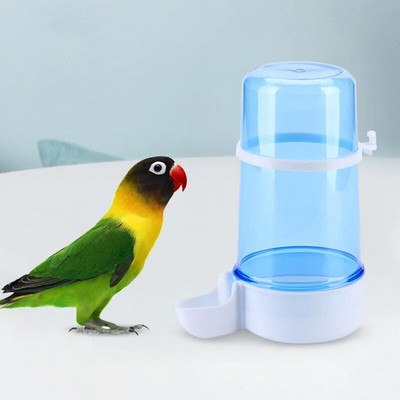 Hrănitor pentru păsări 400ML Hrănitor automat pentru băuturi cu apă Recipient pentru hrănire pentru papagali Dozator de depozitare Cușcă pentru adăpătorirea păsărilor