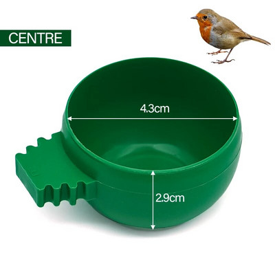 Mini paukščių papūgos maisto vandens dubenėlio lesyklėlė Plastikiniai balandžiai paukščių narveliai smėlio puodelio lesyklėlė lesyklėlė paukščiams