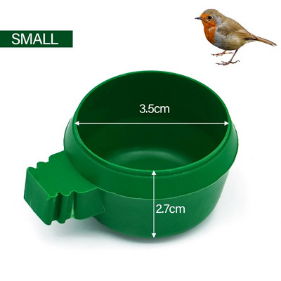 Mini paukščių papūgos maisto vandens dubenėlio lesyklėlė Plastikiniai balandžiai paukščių narveliai smėlio puodelio lesyklėlė lesyklėlė paukščiams