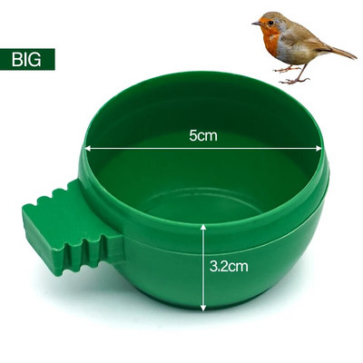 Mini paukščių papūgos maisto vandens dubenėlio lesyklėlė Plastikiniai balandžiai paukščių narveliai smėlio puodelio lesyklėlė lesyklėlė paukščiams