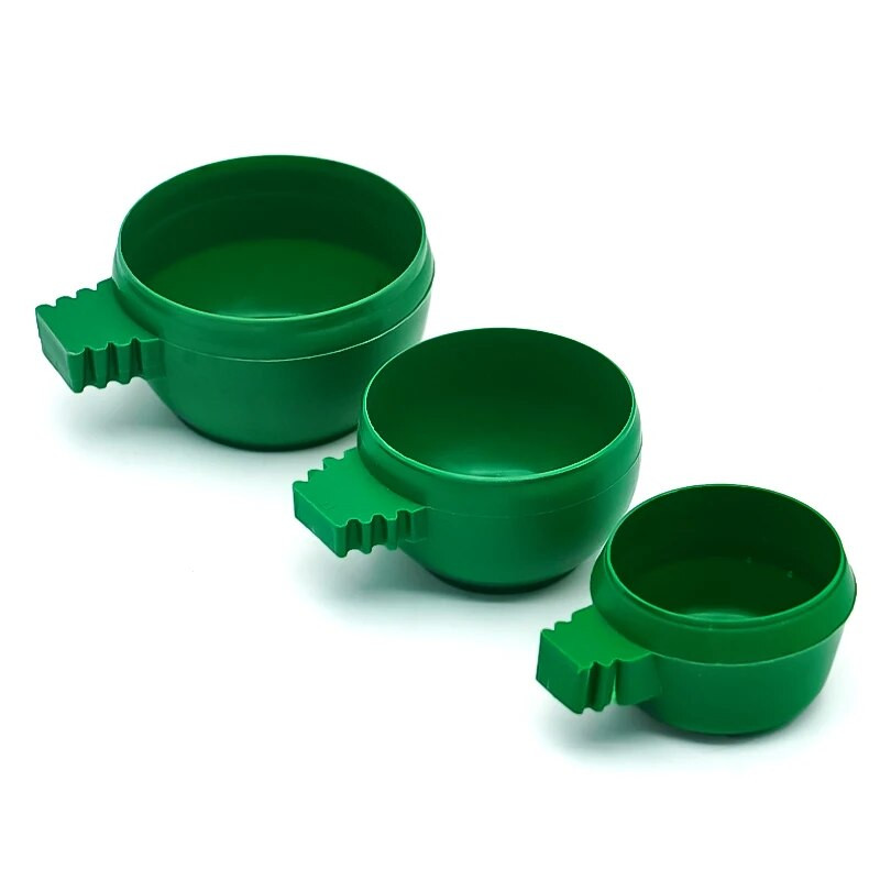 Mini paukščių papūgos maisto vandens dubenėlio lesyklėlė Plastikiniai balandžiai paukščių narveliai smėlio puodelio lesyklėlė lesyklėlė paukščiams