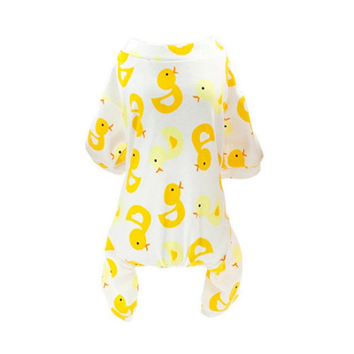 Apranga naminiams gyvūnėliams Šilta medvilnė šunų pižama geltona antiena Minkšta medžiaga Tamprus šunų pižama Onesie Pet Pjs šunų drabužiai mažiems šunims